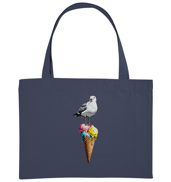 Eisdieb Freche Möwe mit Eiscreme - Bio Einkaufstasche