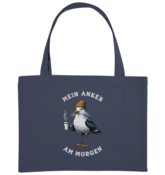Mein Anker am Morgen Kaffee Möwe - Bio Einkaufstasche