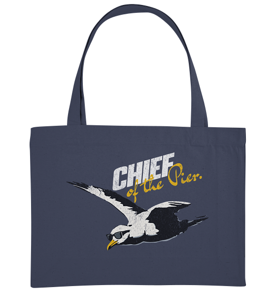 Chief of the Pier Chef Möwe mit Sonnenbrille - Bio Einkaufstasche