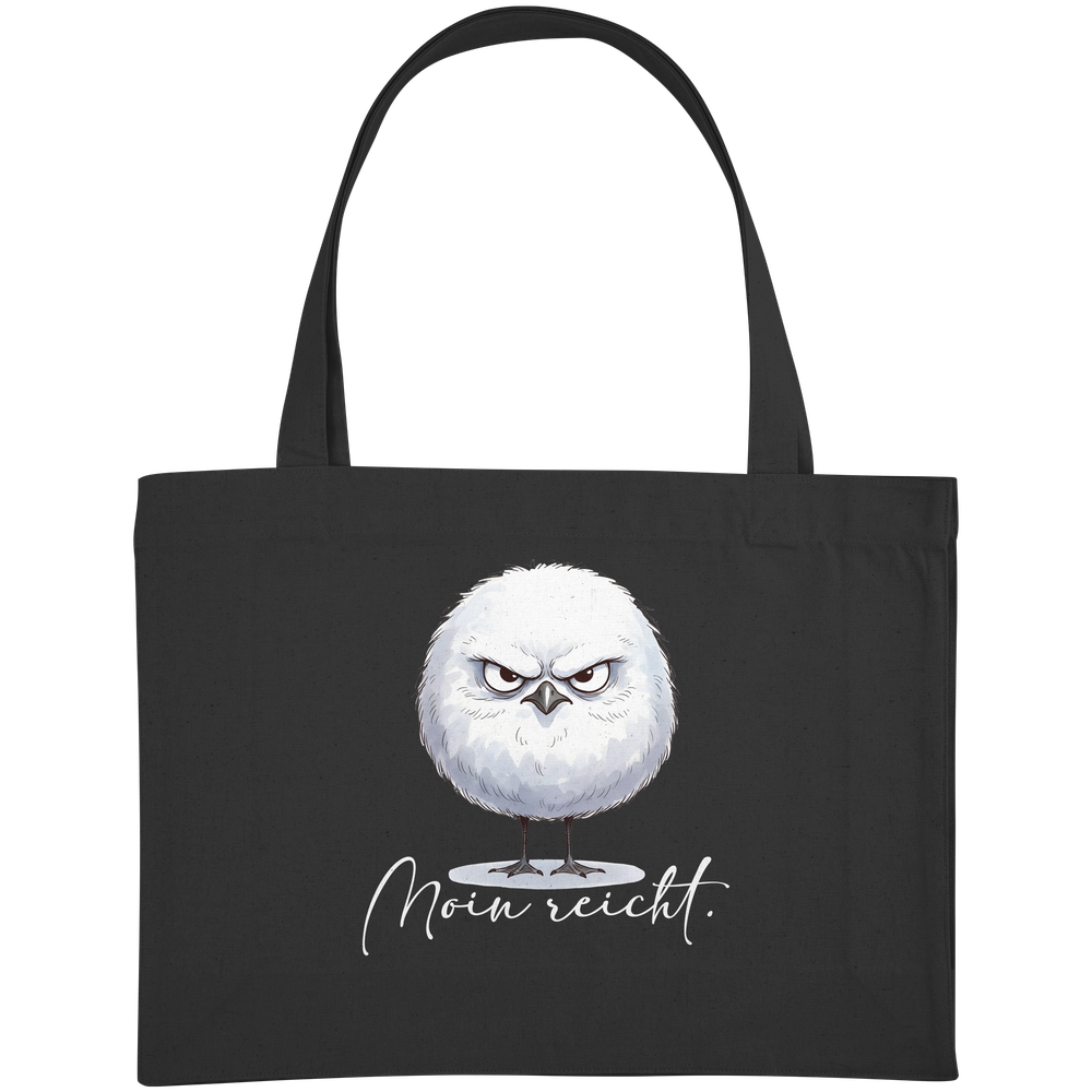 Moin reicht - Grimmige runde Möwe - Organic Shopping-Bag