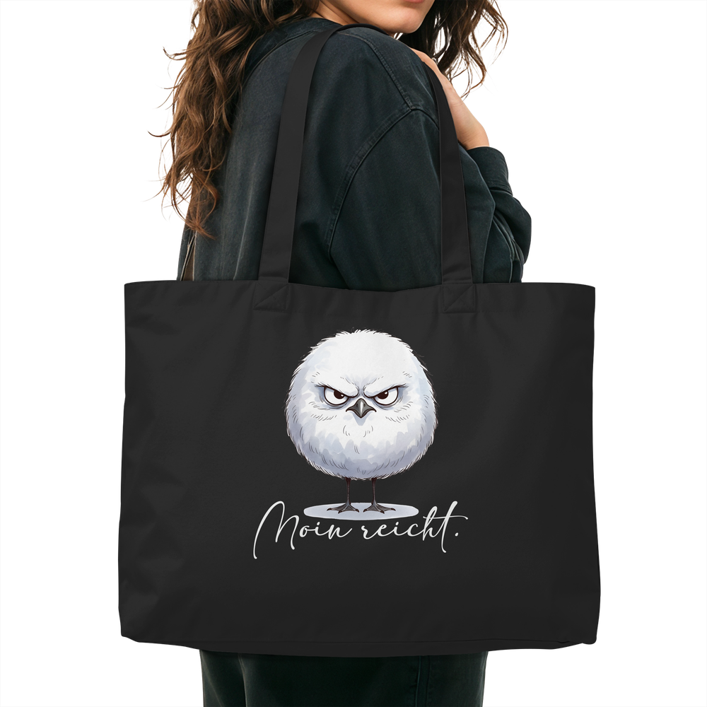 Moin reicht - Grimmige runde Möwe - Organic Shopping-Bag