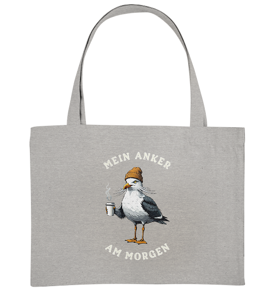 Mein Anker am Morgen Kaffee Möwe - Bio Einkaufstasche