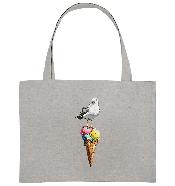 Eisdieb Freche Möwe mit Eiscreme - Bio Einkaufstasche