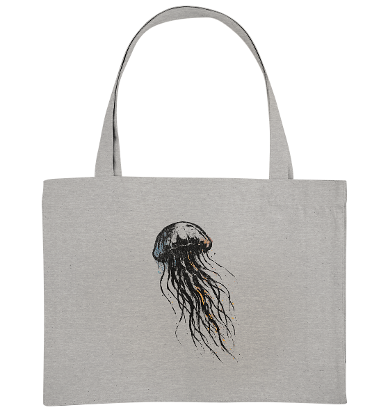 Street Art Qualle - Bio Einkaufstasche