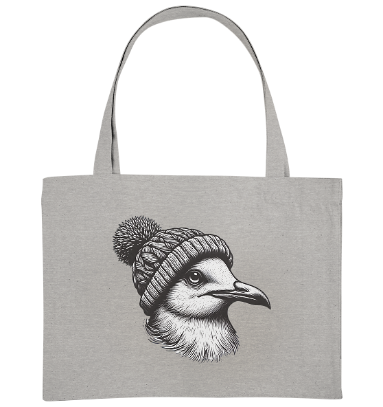 Coole Möwe mit Pudelmütze - Bio Einkaufstasche