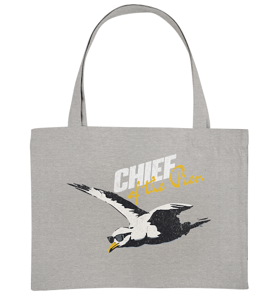 Chief of the Pier Chef Möwe mit Sonnenbrille - Bio Einkaufstasche