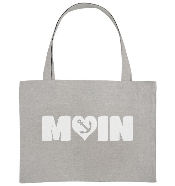 Moin Spruch mit Herz Anker - Bio Einkaufstasche