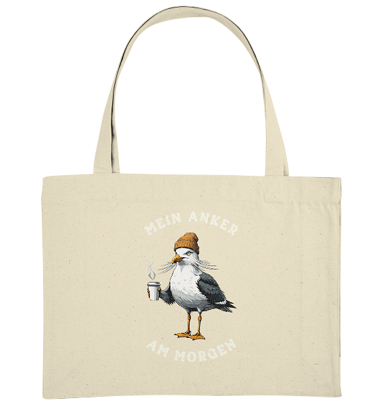Mein Anker am Morgen Kaffee Möwe - Bio Einkaufstasche