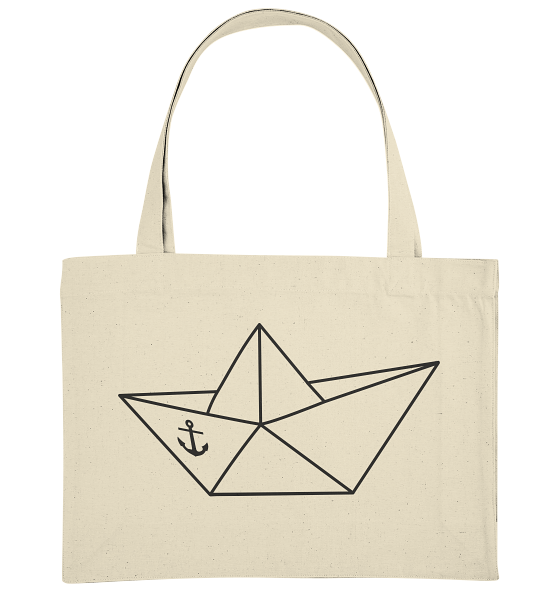 Papierschiff Papierboot Origami - Bio Einkaufstasche