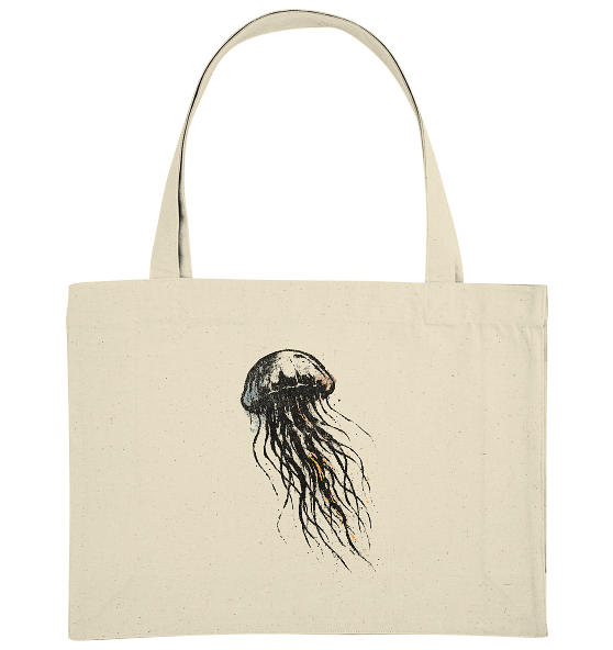 Street Art Qualle - Bio Einkaufstasche
