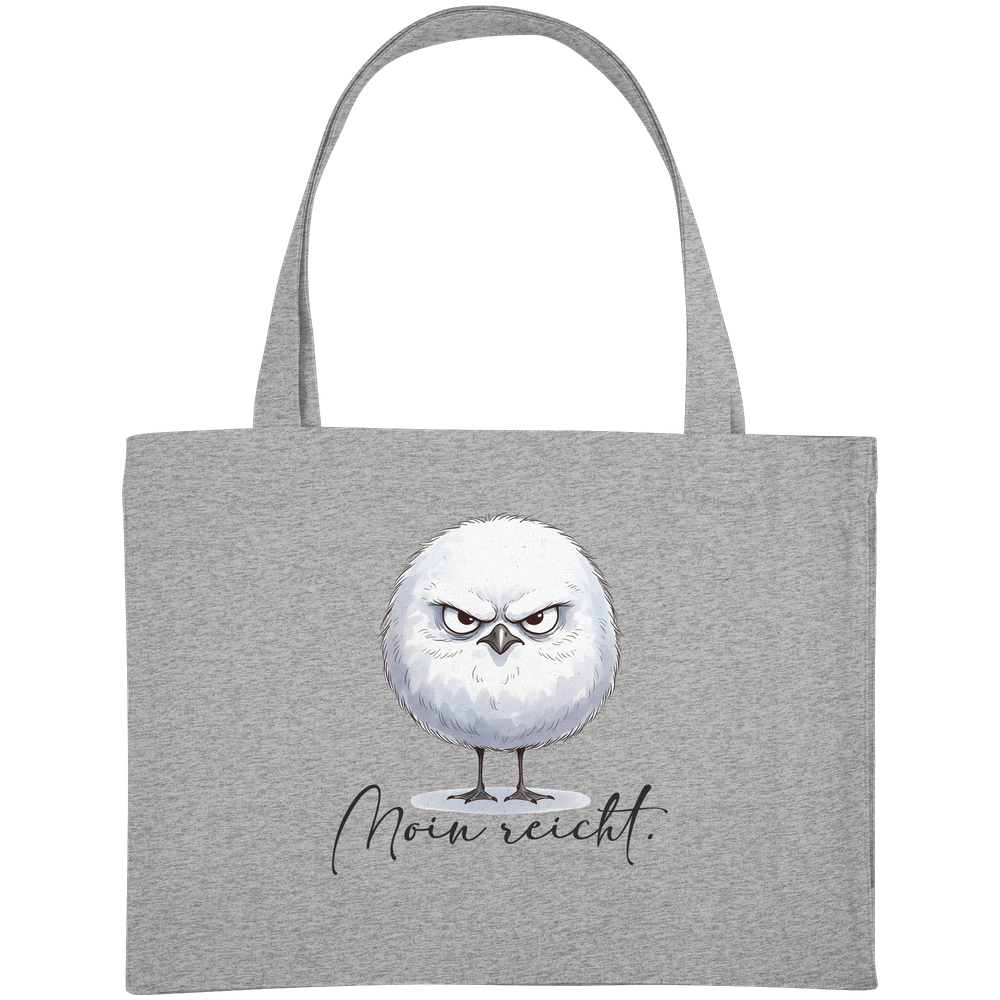 Moin reicht - Grimmige runde Möwe - Organic Shopping-Bag