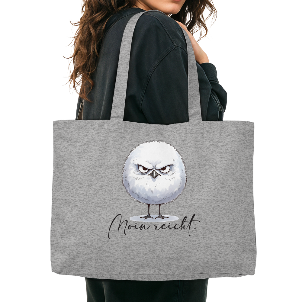 Moin reicht - Grimmige runde Möwe - Organic Shopping-Bag