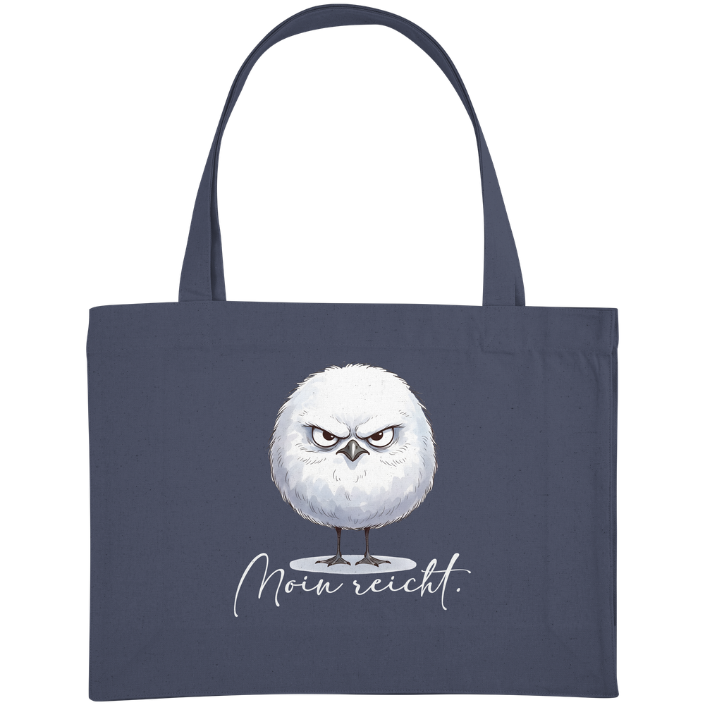 Moin reicht - Grimmige runde Möwe - Organic Shopping-Bag