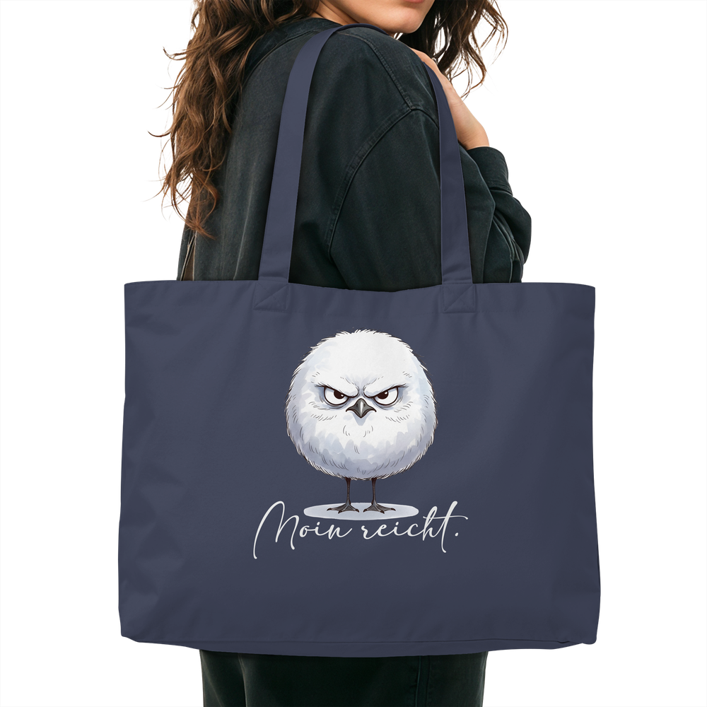 Moin reicht - Grimmige runde Möwe - Organic Shopping-Bag