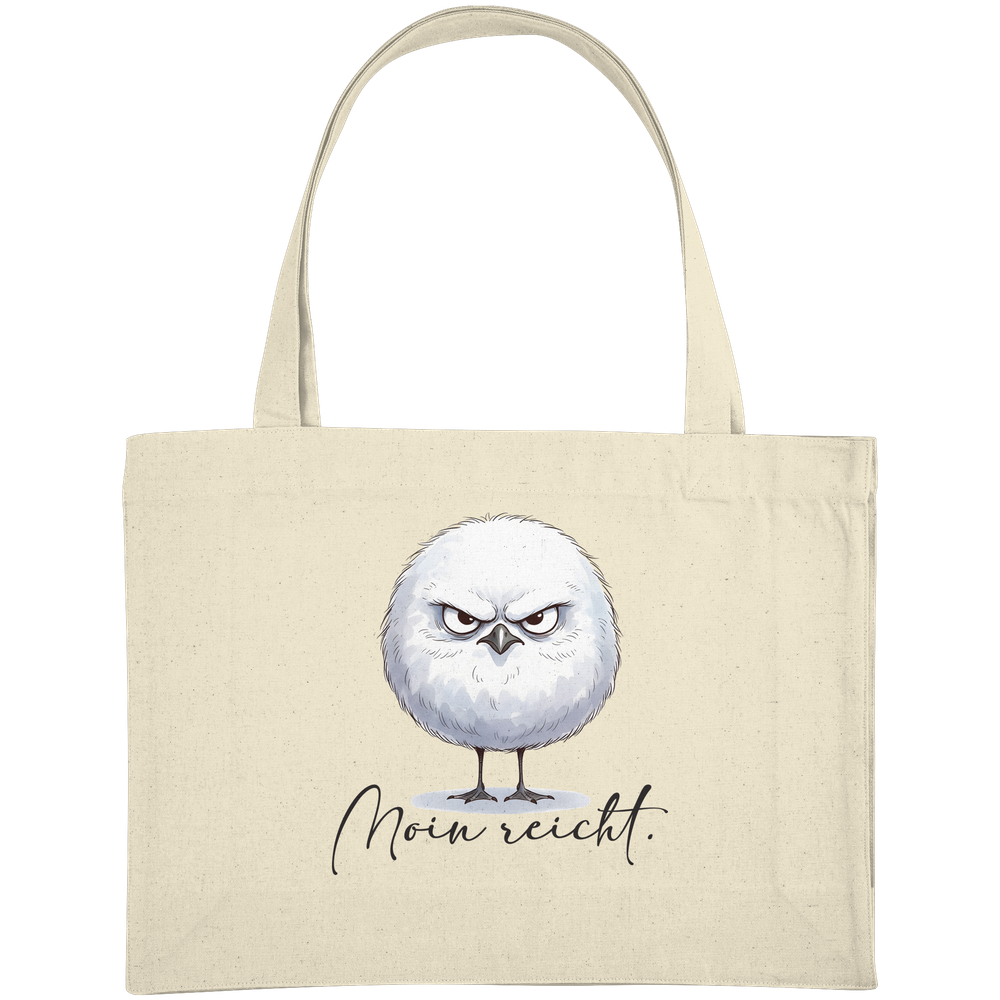 Moin reicht - Grimmige runde Möwe - Organic Shopping-Bag