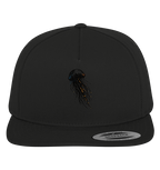 Street Art Qualle - Premium Snapback Cap in Black / Green - Studio Ansicht - Kiebitzdelle