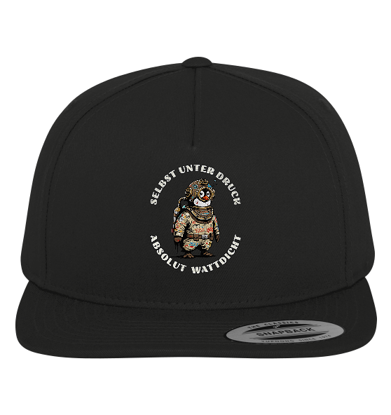 Wattdicht Pinguin Taucher mit lustigem Spruch - Premium Snapback Cap - Kiebitzdelle