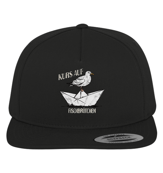 Kurs auf Fischbrötchen Papierschiff Möwe - Premium Snapback Cap