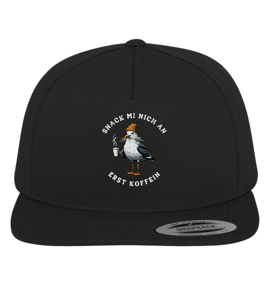 Snack mi nich an erst Koffein Möwe Spruch - Premium Snapback Cap