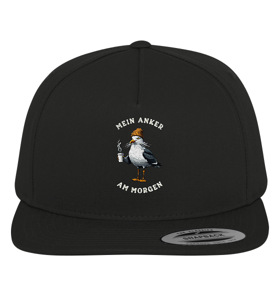 Mein Anker am Morgen Kaffee Möwe - Premium Snapback Cap