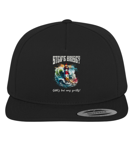 Steife Brise gibt’s bei uns gratis Leuchtturm Spruch - Premium Snapback Cap