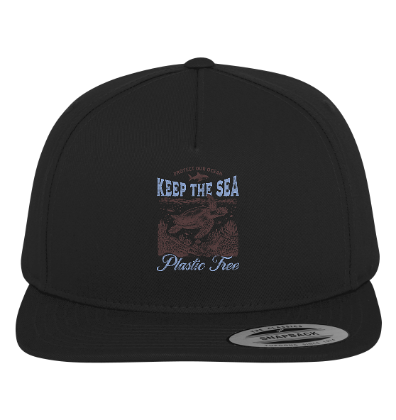 Keep the Sea Plastic Free Umweltschutz Spruch - Premium Snapback Cap - Kiebitzdelle