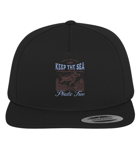 Keep the Sea Plastic Free Umweltschutz Spruch - Premium Snapback Cap