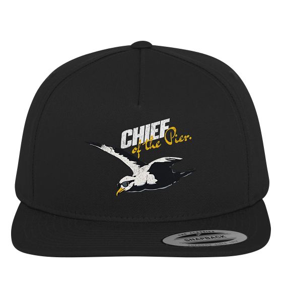 Chief of the Pier Chef Möwe mit Sonnenbrille - Premium Snapback Cap - Kiebitzdelle
