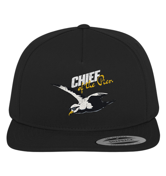 Chief of the Pier Chef Möwe mit Sonnenbrille - Premium Snapback Cap