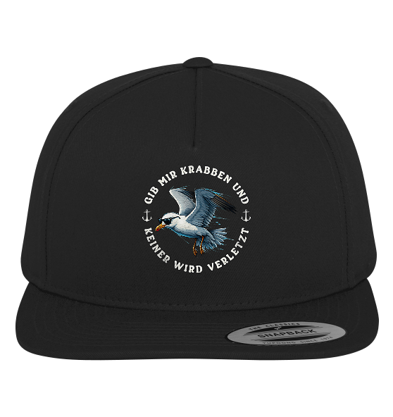 Gib mir Krabben und keiner wird verletzt - Premium Snapback Cap - Kiebitzdelle