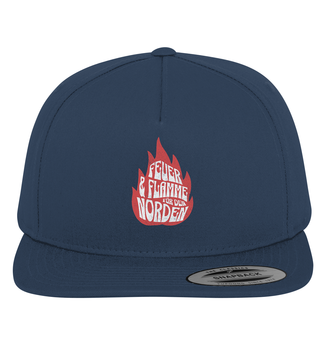 Feuer und Flamme für den Norden - Premium Snapback Cap - Kiebitzdelle