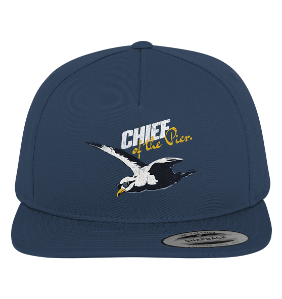 Chief of the Pier Chef Möwe mit Sonnenbrille - Premium Snapback Cap - Kiebitzdelle