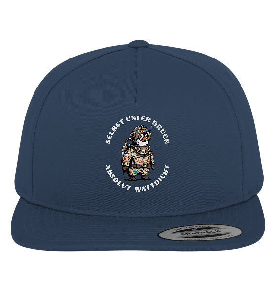 Wattdicht Pinguin Taucher mit lustigem Spruch - Premium Snapback Cap - Kiebitzdelle