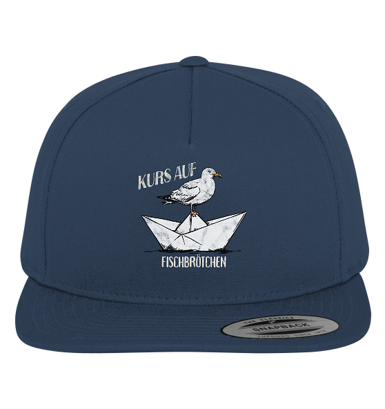 Kurs auf Fischbrötchen Papierschiff Möwe - Premium Snapback Cap - Kiebitzdelle