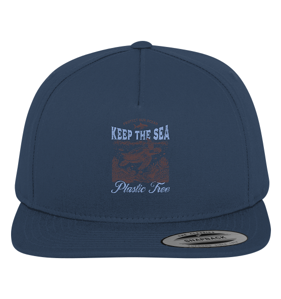 Keep the Sea Plastic Free Umweltschutz Spruch - Premium Snapback Cap