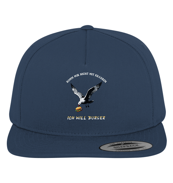 Freche Möwe will Burger statt Krabben - Premium Snapback Cap - Kiebitzdelle
