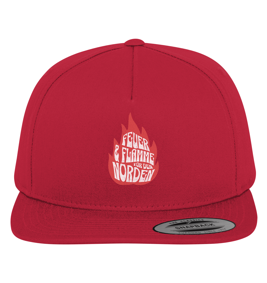 Feuer und Flamme für den Norden - Premium Snapback Cap - Kiebitzdelle