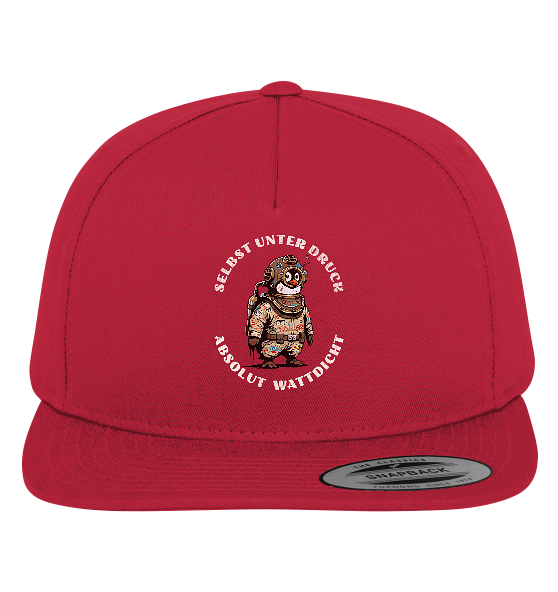Wattdicht Pinguin Taucher mit lustigem Spruch - Premium Snapback Cap - Kiebitzdelle