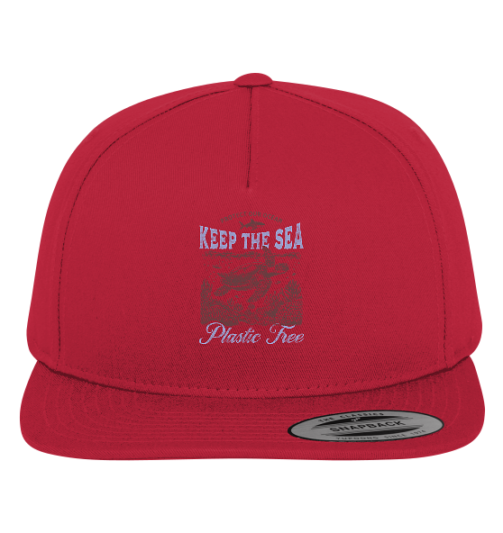 Keep the Sea Plastic Free Umweltschutz Spruch - Premium Snapback Cap - Kiebitzdelle
