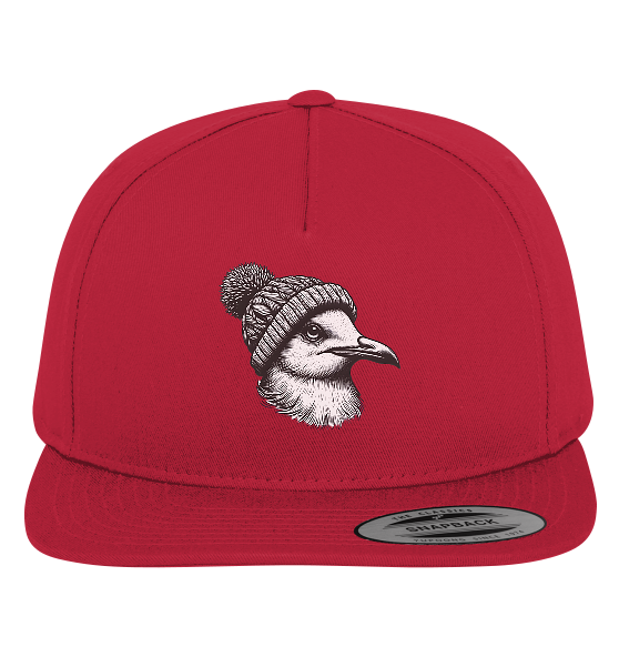 Coole Möwe mit Pudelmütze - Premium Snapback Cap - Kiebitzdelle
