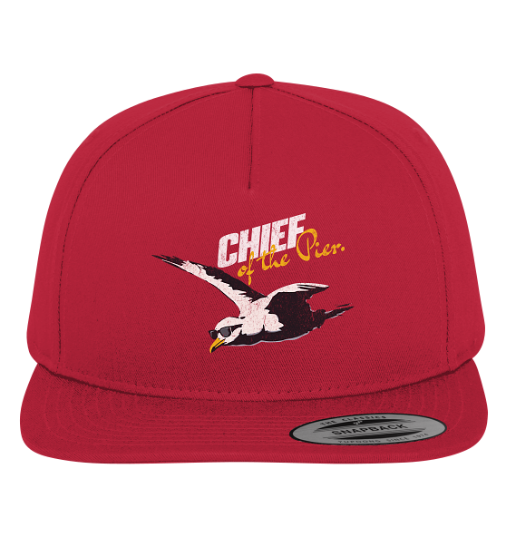 Chief of the Pier Chef Möwe mit Sonnenbrille - Premium Snapback Cap - Kiebitzdelle