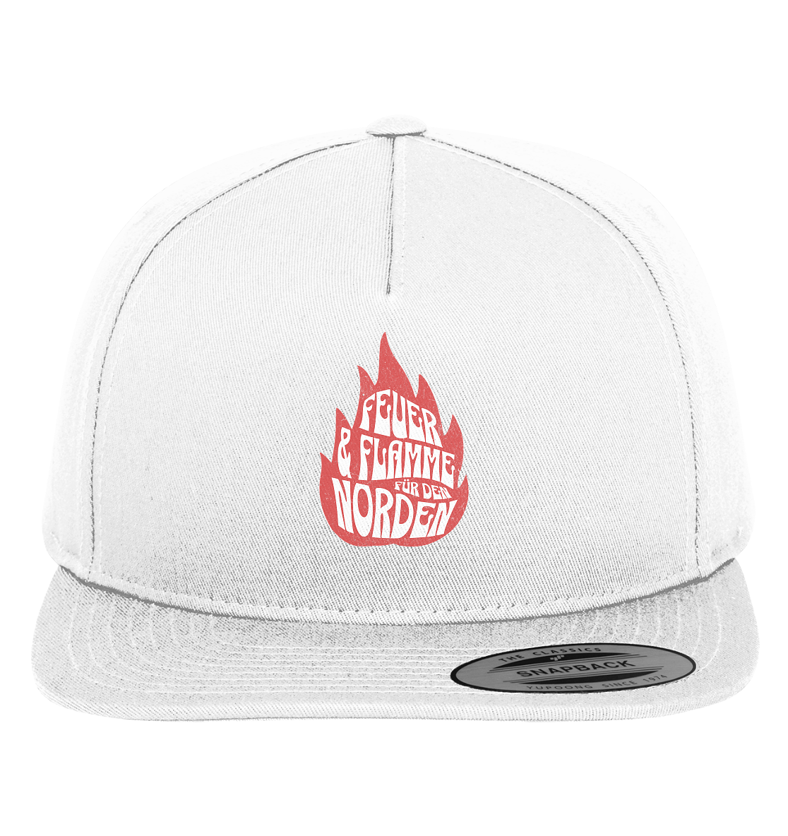 Feuer und Flamme für den Norden - Premium Snapback Cap - Kiebitzdelle
