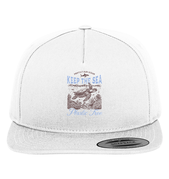 Keep the Sea Plastic Free Umweltschutz Spruch - Premium Snapback Cap - Kiebitzdelle
