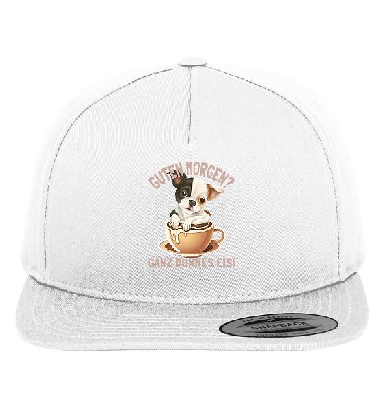 Guten Morgen Ganz dünnes Eis Hund Kaffeetasse - Premium Snapback Cap - Kiebitzdelle