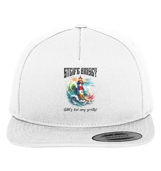 Steife Brise gibt’s bei uns gratis Leuchtturm Spruch - Premium Snapback Cap - Kiebitzdelle