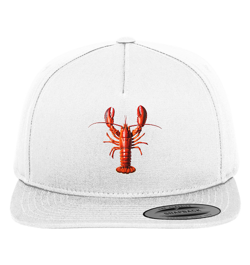 Roter Hummer - Premium Snapback Cap in White / Green - Studio Ansicht - Kiebitzdelle
