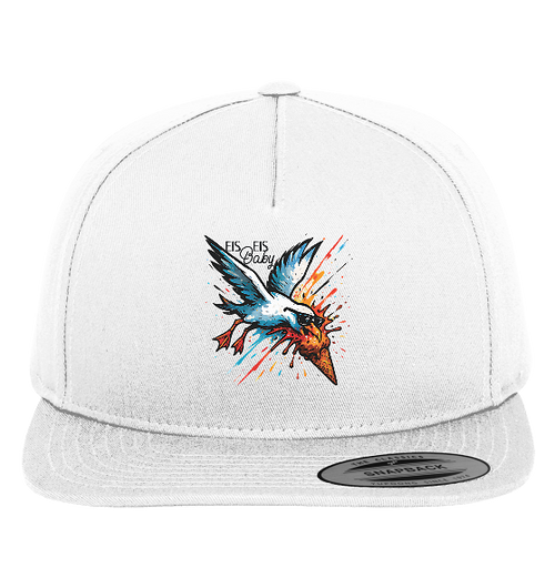 Eis Eis Baby Eisdieb Möwe - Premium Snapback Cap in White / Green - Studio Ansicht - Kiebitzdelle