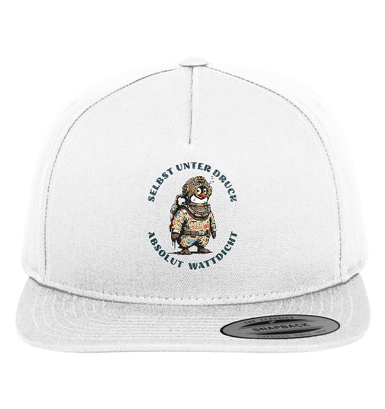 Wattdicht Pinguin Taucher mit lustigem Spruch - Premium Snapback Cap - Kiebitzdelle