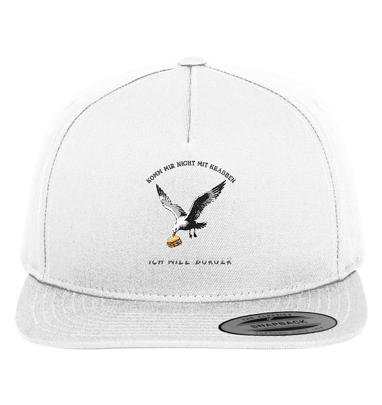 Freche Möwe will Burger statt Krabben - Premium Snapback Cap - Kiebitzdelle