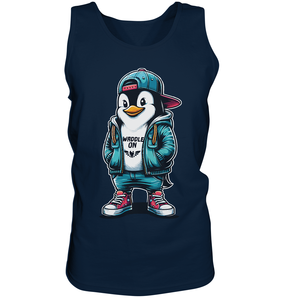 Hipster Pinguin Waddle On - Herren Tank-Top - Kiebitzdelle